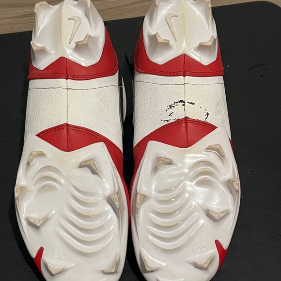 Nike Jordan 1 Vapor Edge Football Cleats Red and White